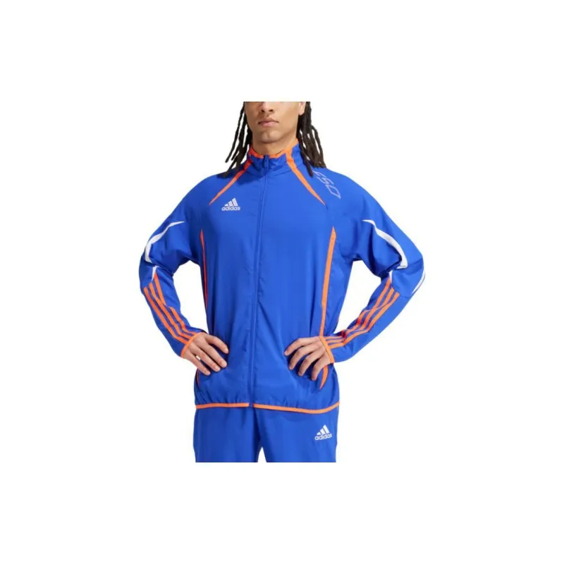 Adidas WOVEN JACKET Retro Sports Stand Collar Jackets Men's Bright Blue-1