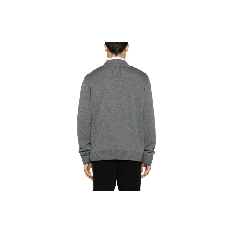 VERSACE Logo Embroidered Crewneck Jumper-2