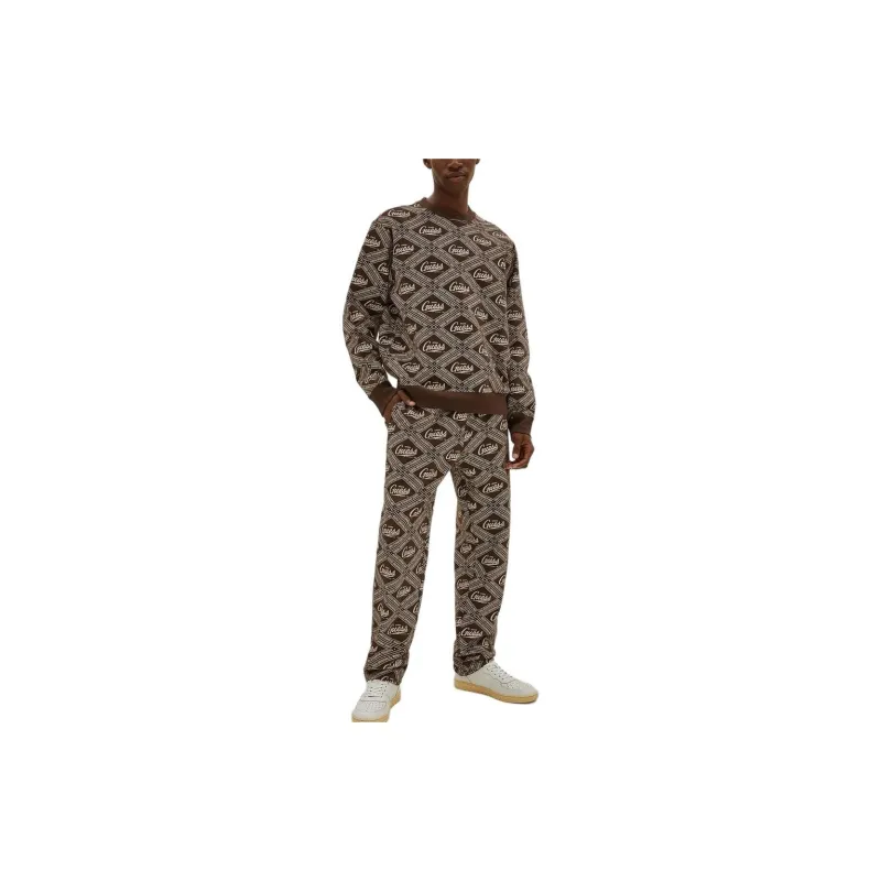 GUESS Originals Printed Sweatpants Casual Pants Men's Umber-5