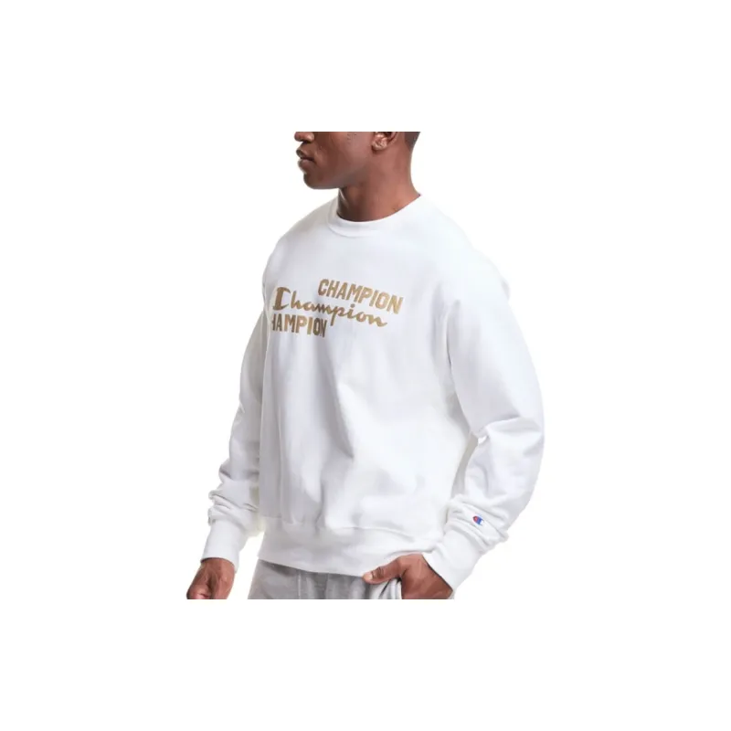 Champion Crew Neck Regular Sweatshirt Unisex White-2