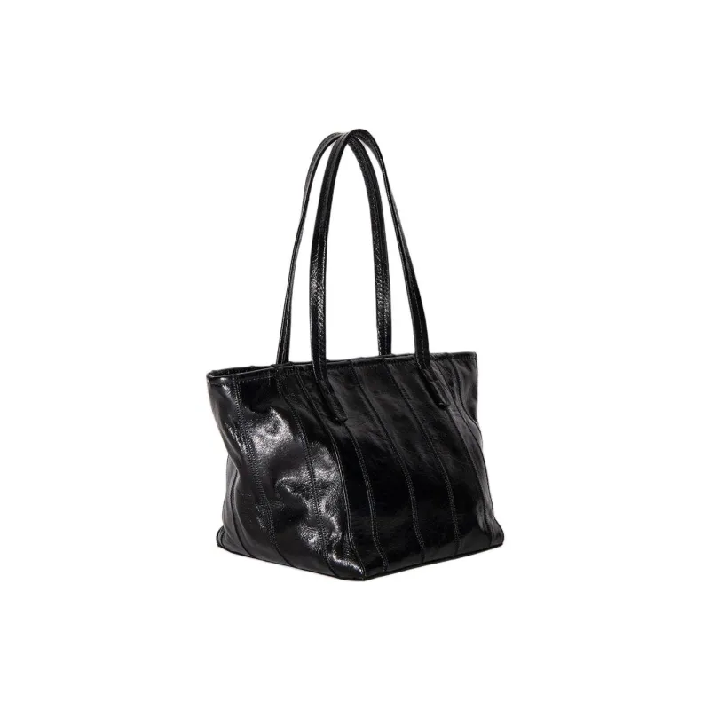 By Far Patchwork Creased Leather Shoulder Bag-1