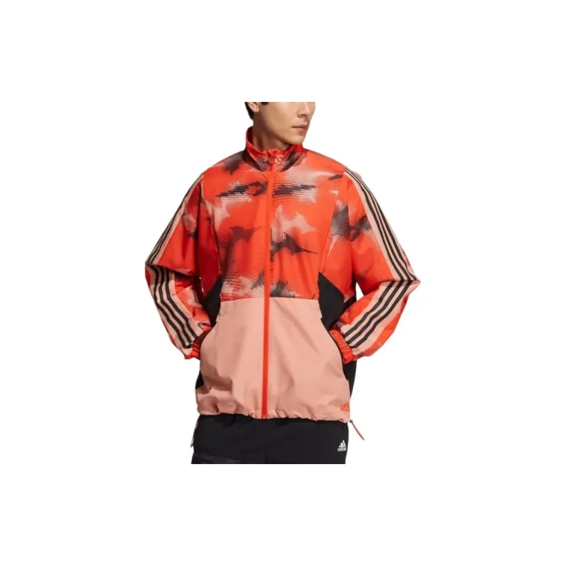 Adidas Breathable Coat Men's Orange Yellow-2