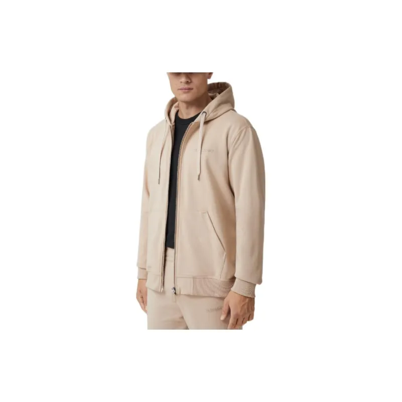 Burberry Logo Print Stretch Cotton Zip Hoodie-3