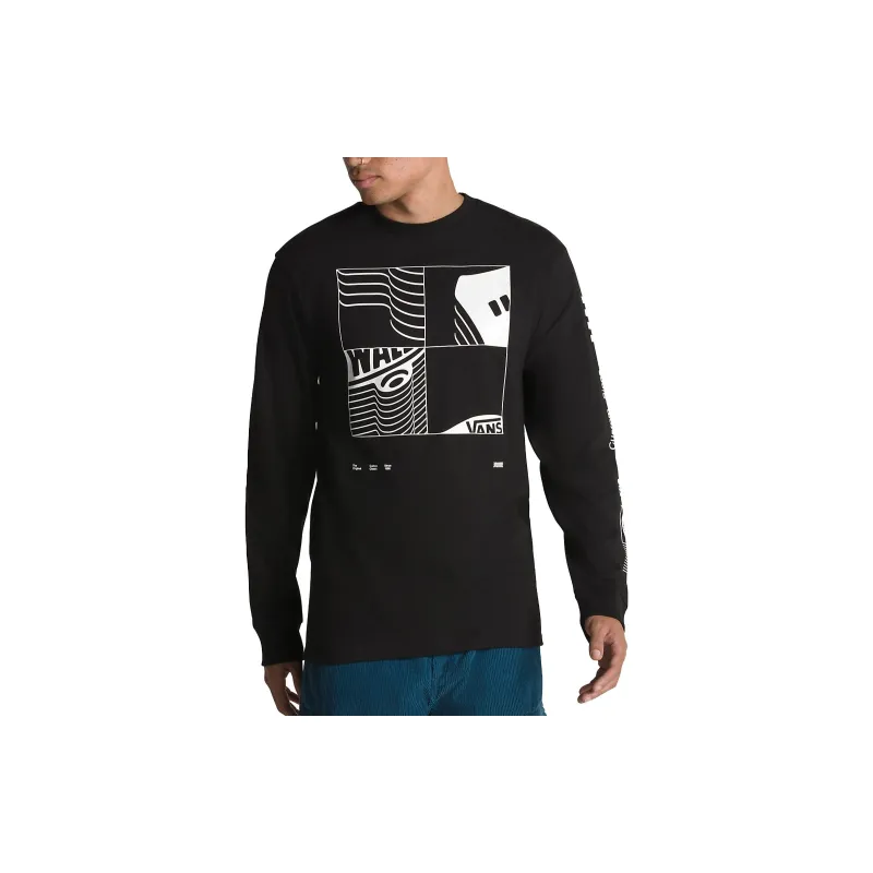 Vans Transfixed Long Sleeve T-Shirts Unisex Black-3