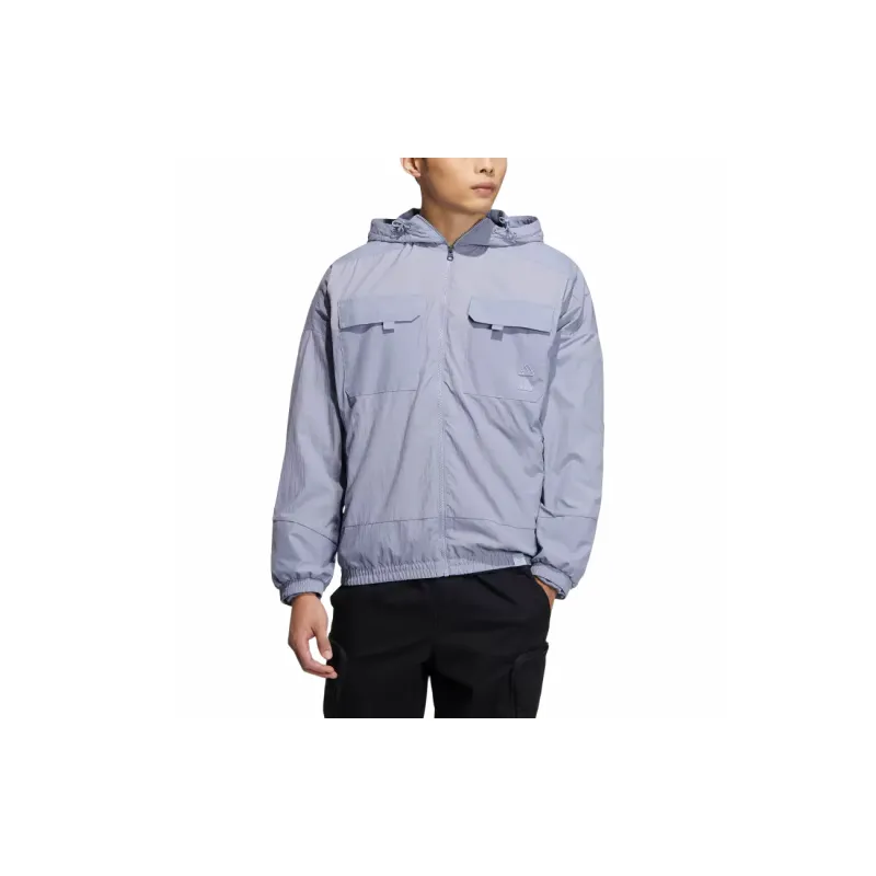 Adidas Jackets Coats Men's Silver Gray Violet-2