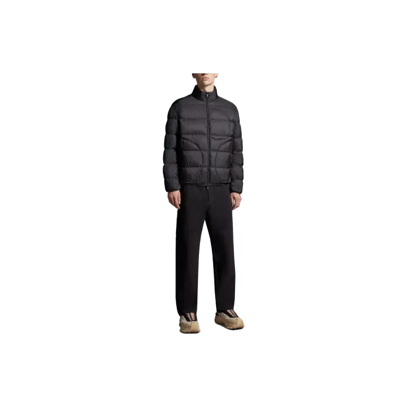 Moncler Heze Short Down Jacket Down Jacket Coat Men's Black-2