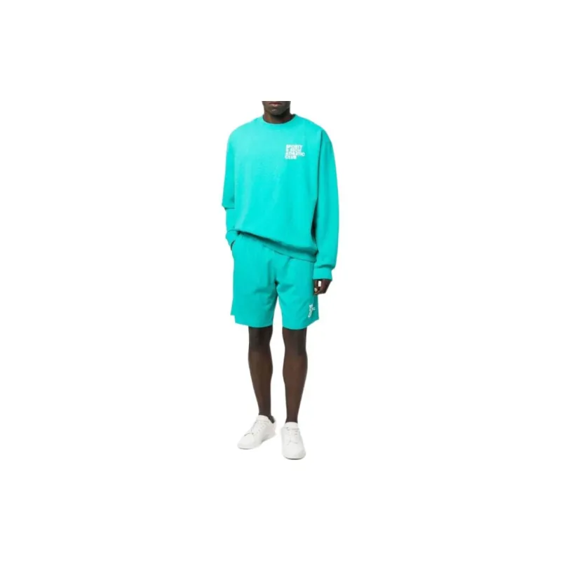 SPORTY & RICH Logo print Track Shorts-3