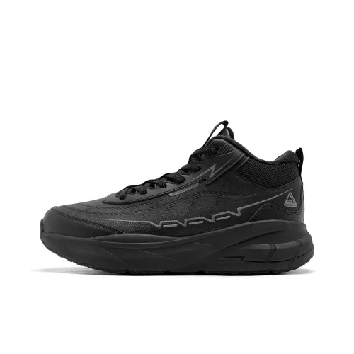 QIAODAN Warm Cushioning Rebound Wear Resistant Breathable Slip Resistant jacket Top Outdoor Shoes Men's Black