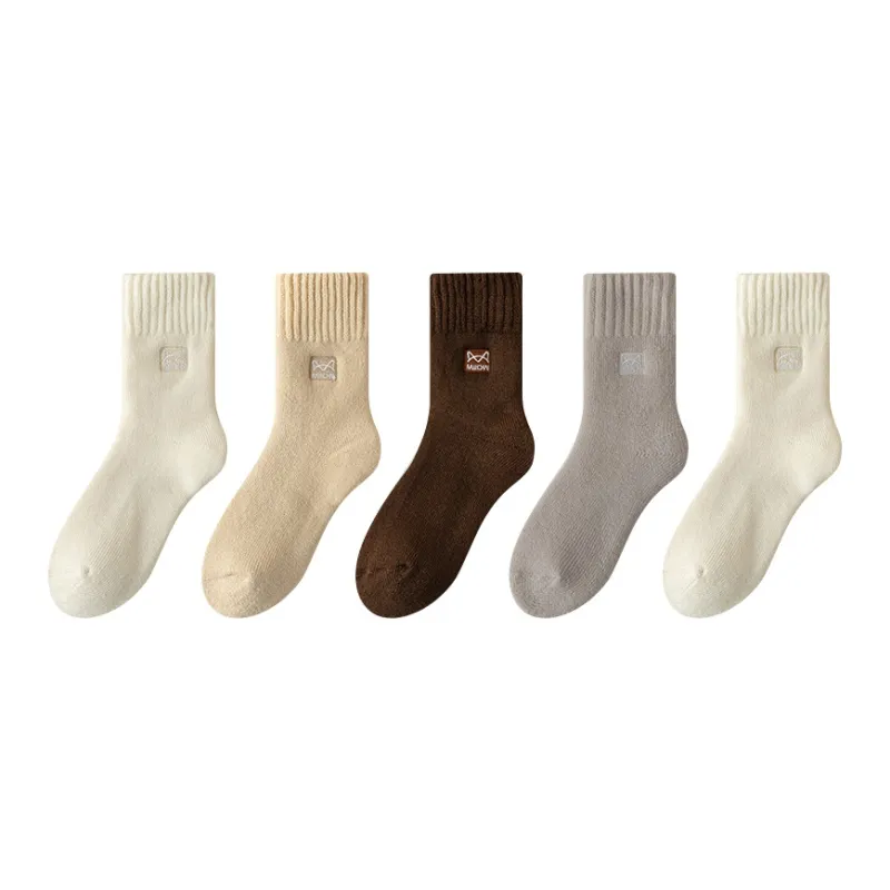 MIIOW Mid Calf Socks Unisex 5 Pack-2