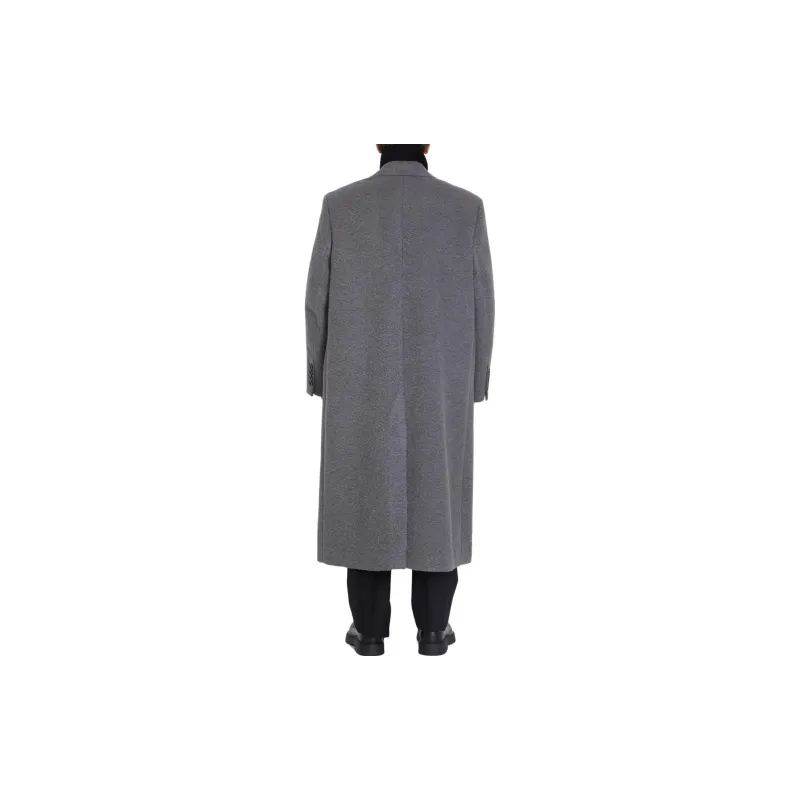 AMIPARIS Herringbone Motif Double Breasted Coat-4