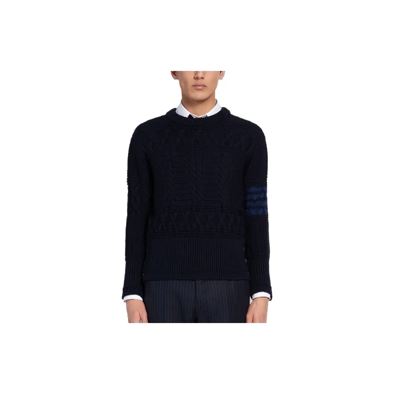 THOM BROWNE Sweaters Men Blue-2