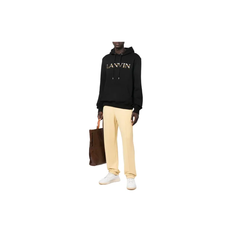 Lanvin Embroidered logo Drawstring Hoodie-2