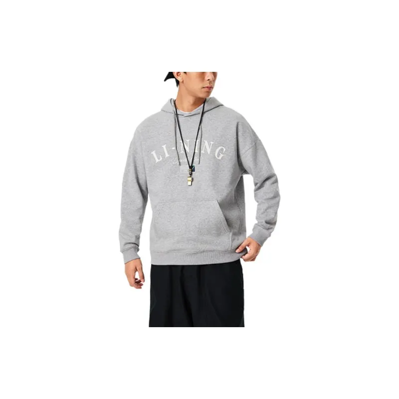 LiNing Sports Life Collection Sweatshirt Unisex BC17 Heather Gray-3