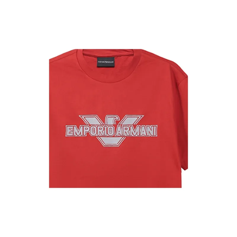 EMPORIO ARMANI T Shirts Men Rusty Red-10