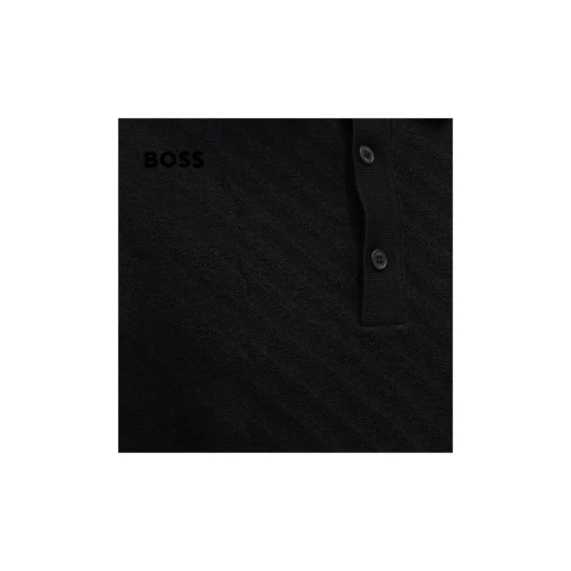 HUGO BOSS Collarless Virgin Wool blend Top-4