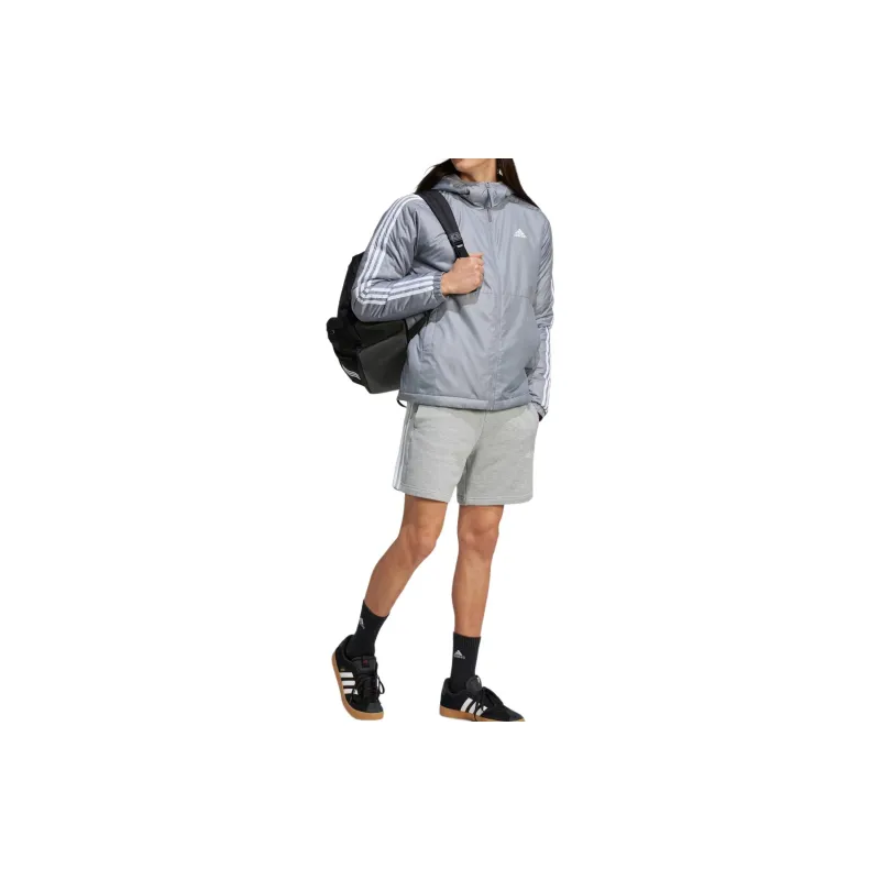 Adidas Free Shipping With AdiClub Essentials 3-Stripes Insulated Hooded Jacket-3