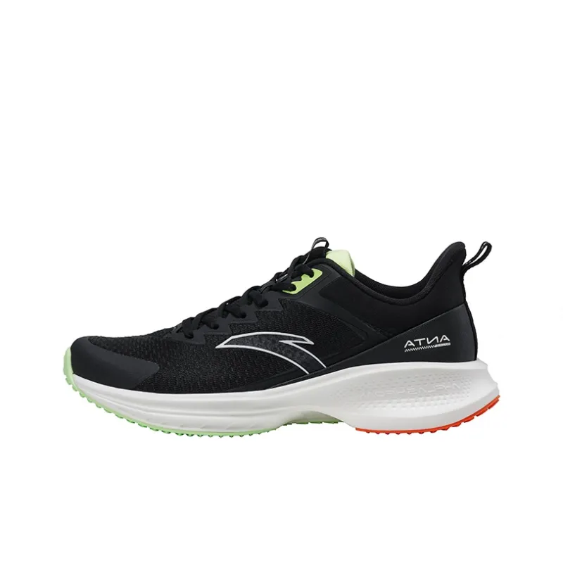Anta Anti-Slip Wear-Resistant Low-Top Running Shoes Men's Black White-0