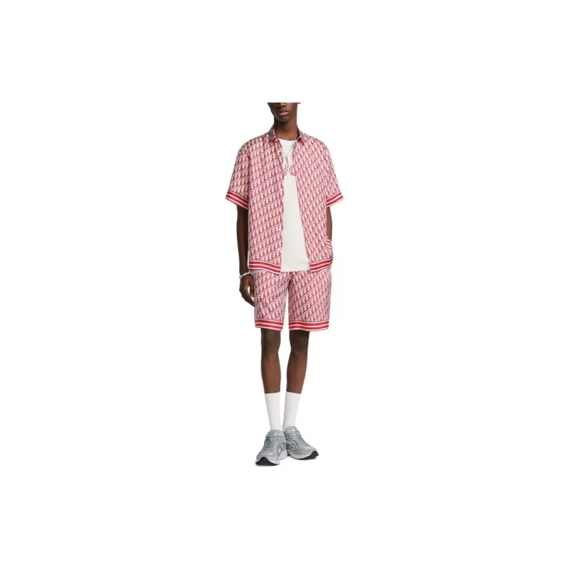 DIOR Shirts Men Rose Red-1