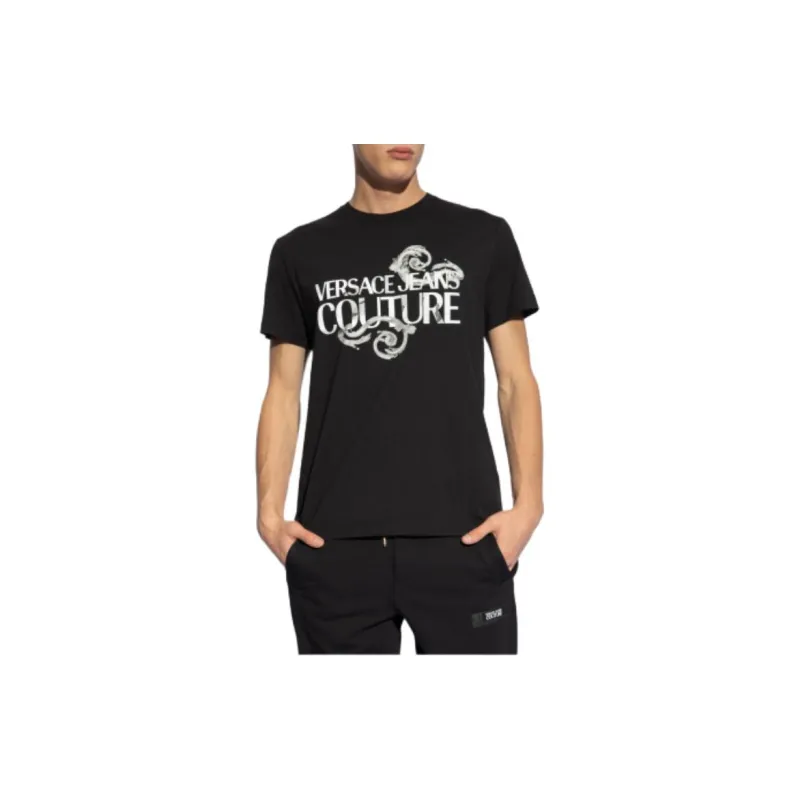 VERSACE JEANS COUTURE Logo Printed Crewneck T Shirt-3