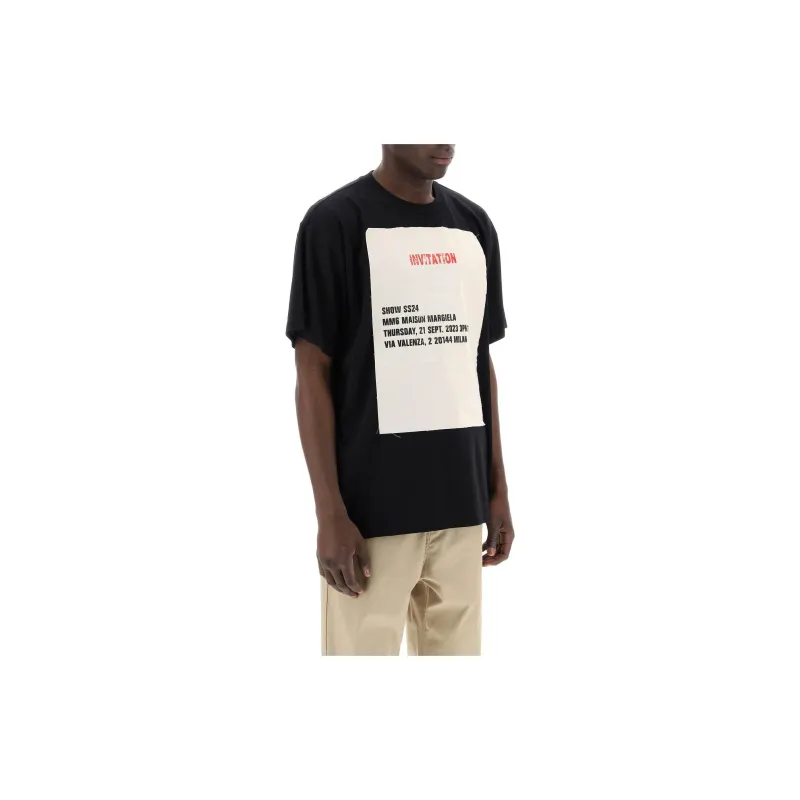 MM6 Maison Margiela Invitation patch Cotton T shirt-1