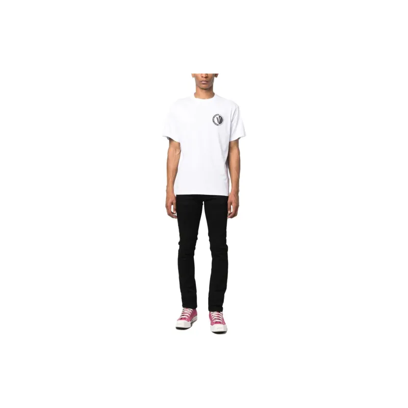 VERSACE JEANS COUTURE Logo print Cotton Polo Shirt-1