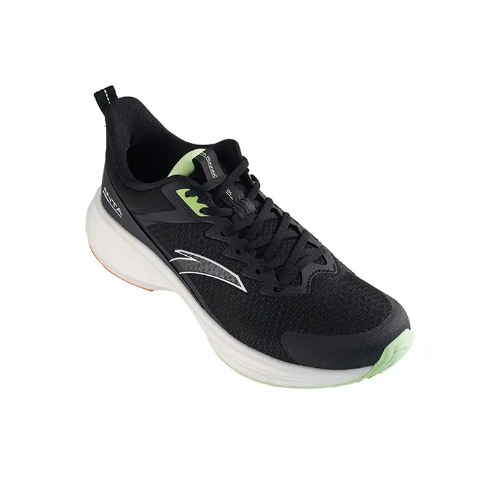 Anta Anti-Slip Wear-Resistant Low-Top Running Shoes Men's Black White-2
