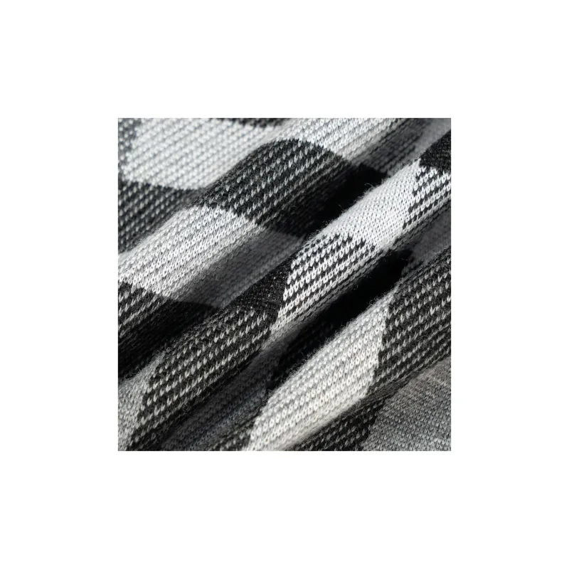 Burberry Check And Stripe Wool Jacquard Cardigan-6