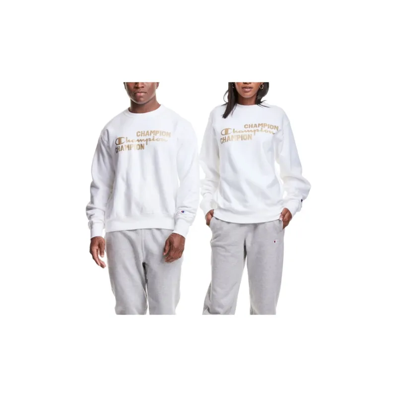 Champion Crew Neck Regular Sweatshirt Unisex White-3