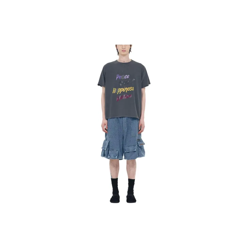 WE11DONE Slogan print Cottton T shirt-2