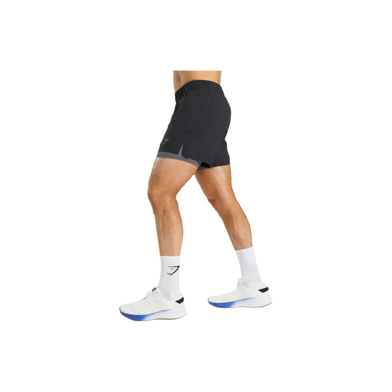 GYMSHARK SPORT 5' 2 IN 1 SHORTS Casual Shorts Men's Black-2