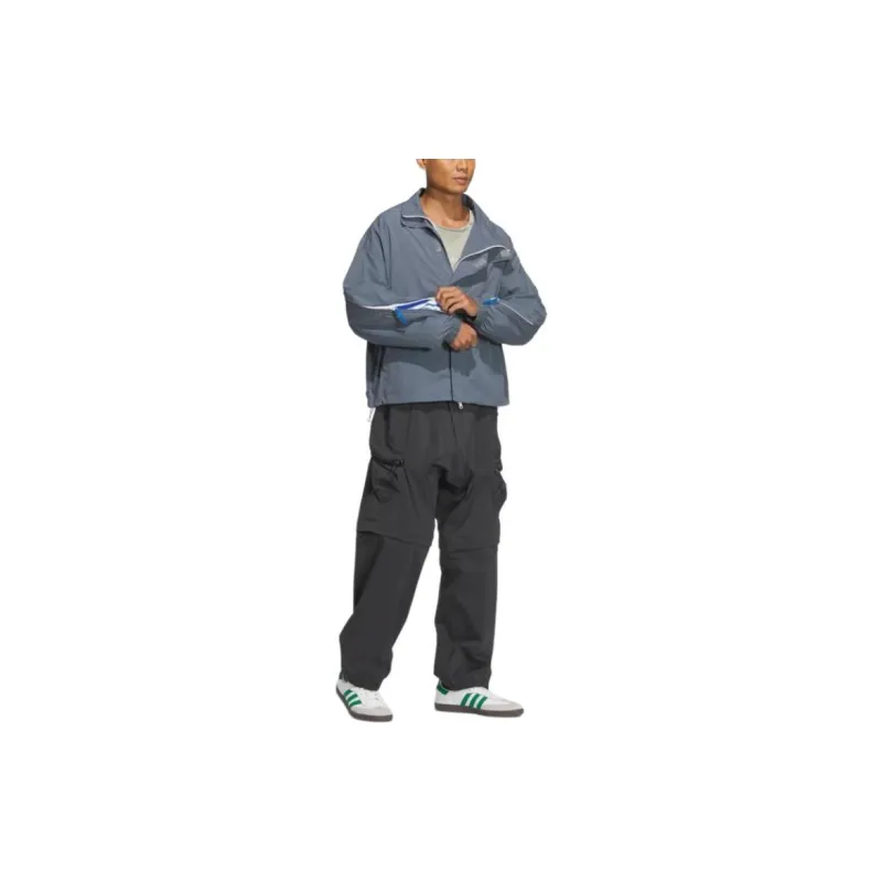 Adidas Originals x KR OP Jackets Coats Unisex Asphalt Gray-3