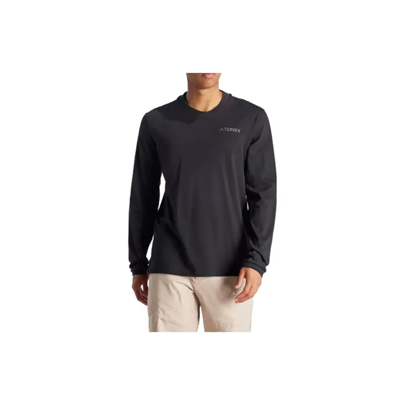Adidas TERREX XPLORIC LOGO LONG SLEEVE LONG-SLEEVE TOP Sweatshirt Men's Black-1