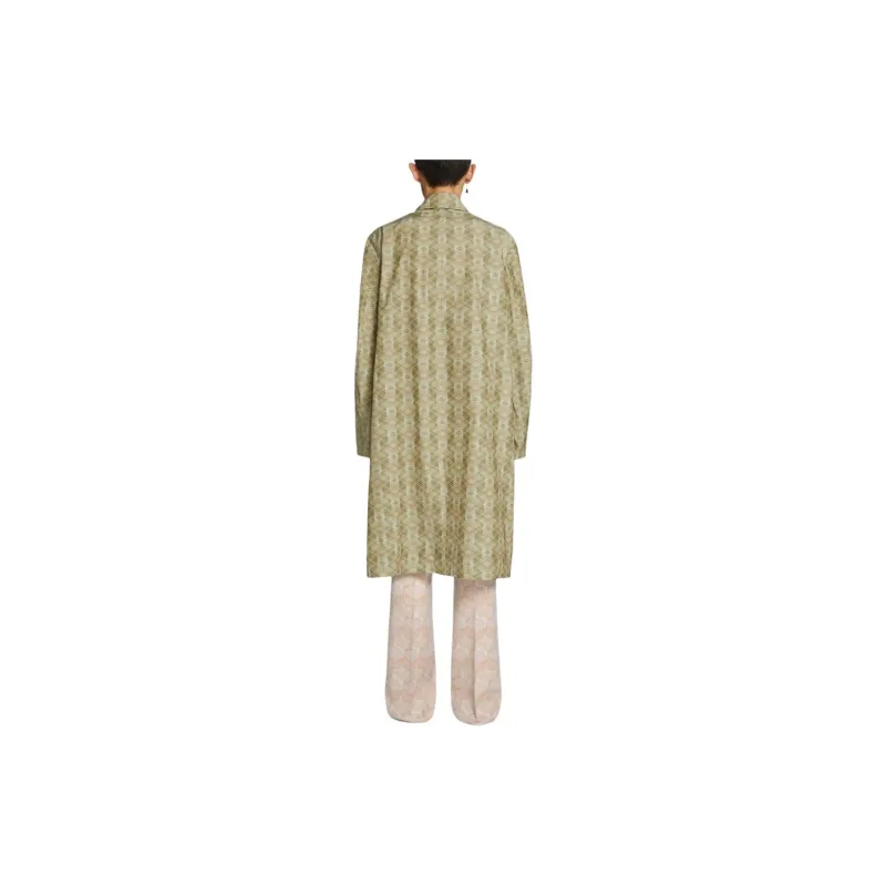 DRIES VAN NOTEN SS24 Trench Coat Men's Sage Green-2