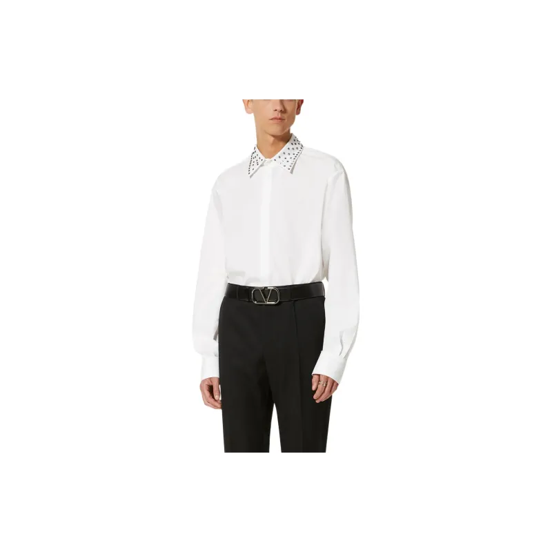 Valentino Stud Detailed Long-Sleeved Shirt-1