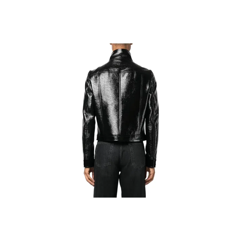 Courrèges Button Up Faux Leather Jacket-2