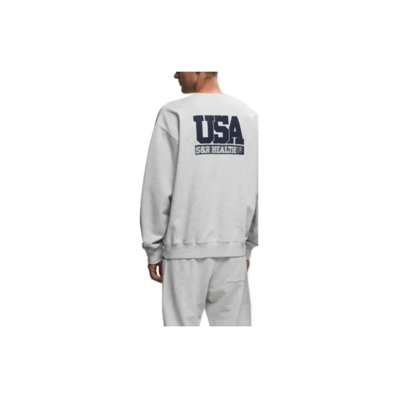 SPORTY & RICH Logo Detailed Crewneck T-shirt-2