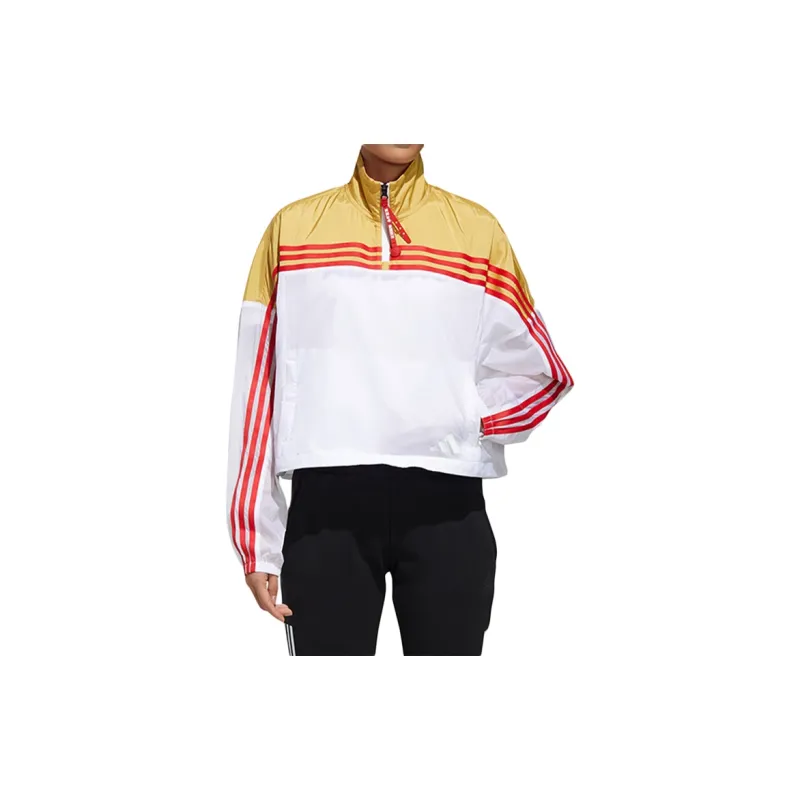 Adidas Jackets Women's White Yellow-2