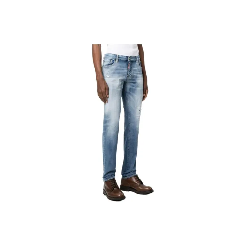 DSQUARED 2 Logo Embroidered Straight Leg Jeans-3