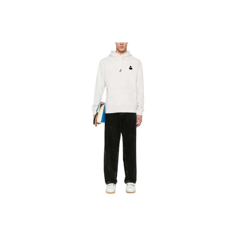 ISABEL MARANT Matte Logo Printed Drawstring Hoodie-1