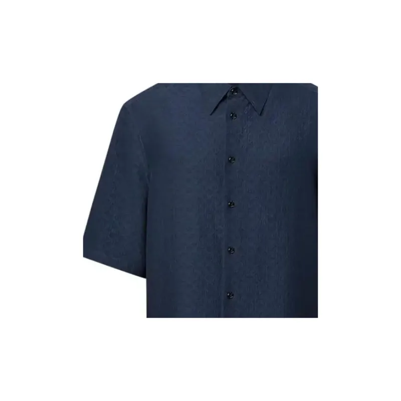 LOUIS VUITTON Mini Monogram Silk Blend Short-Sleeved Shirt-5