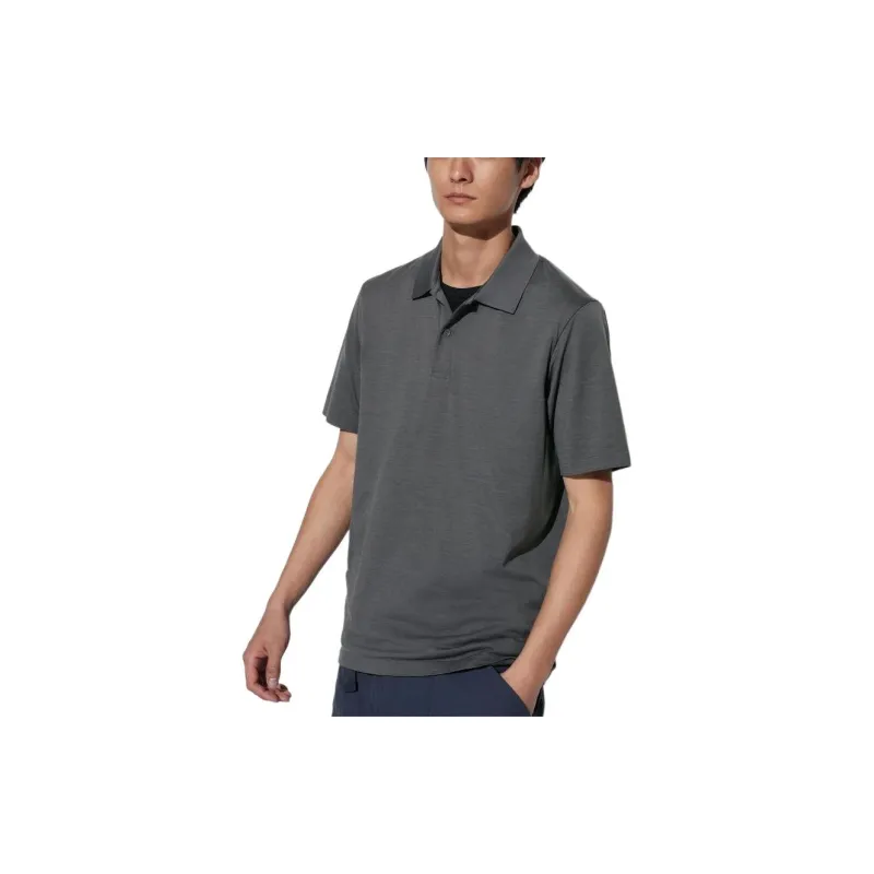 UNIQLO Polo Shirt Unisex Asphalt Gray-1