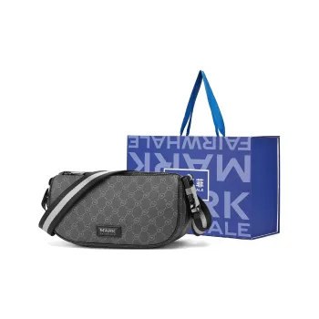 FAIRWHALE Synthetic Leather Shoulder Bag Regular Men's Black Shades Multicolor