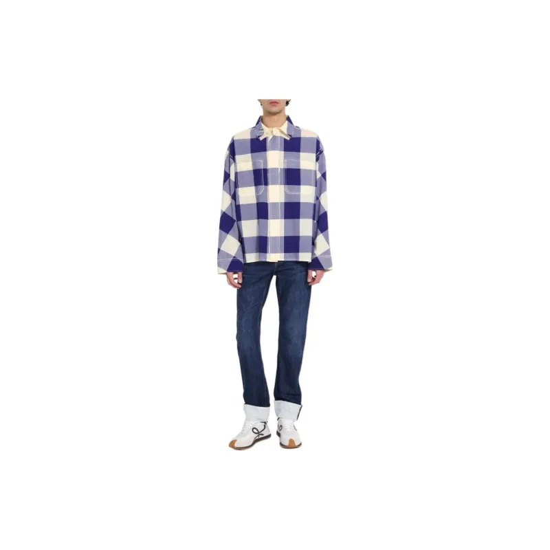 LOEWE Checked Long-Sleeved Shirt-1