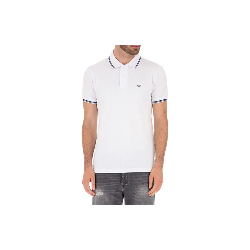 EMPORIO ARMANI Logo Detailed Short Sleeved Polo Shirt-4