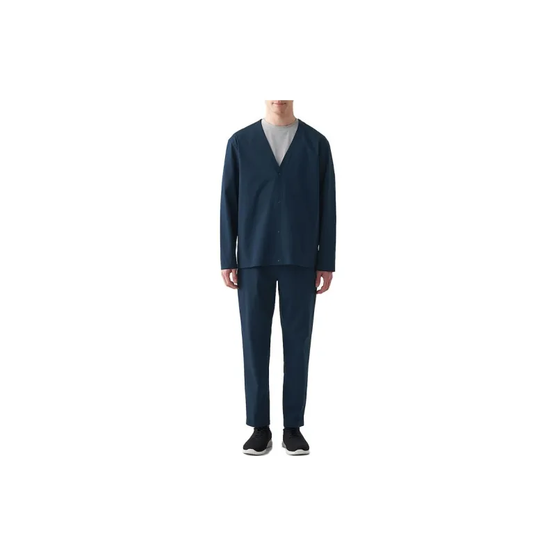 MUJI WALKER Series Casual Pants Men Dark Navy Blue-1