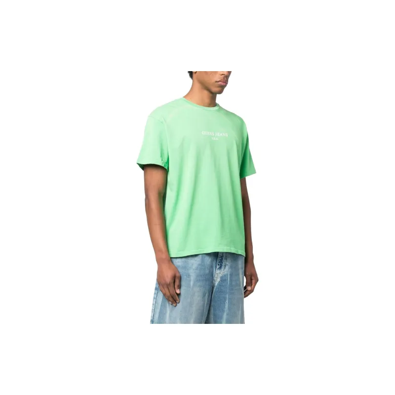 GUESS T-Shirts Men Green-3