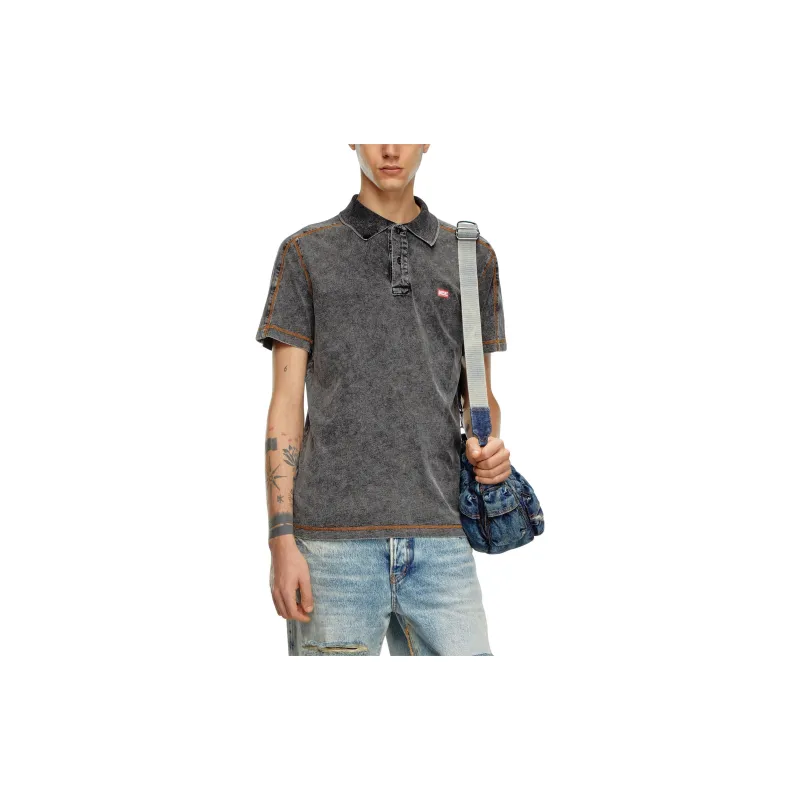 DIESEL T Swind Logo Patch Polo Shirt-2