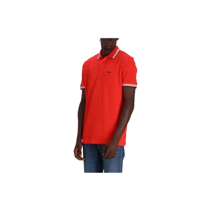 HUGO BOSS Stripe trim Polo Shirt-3