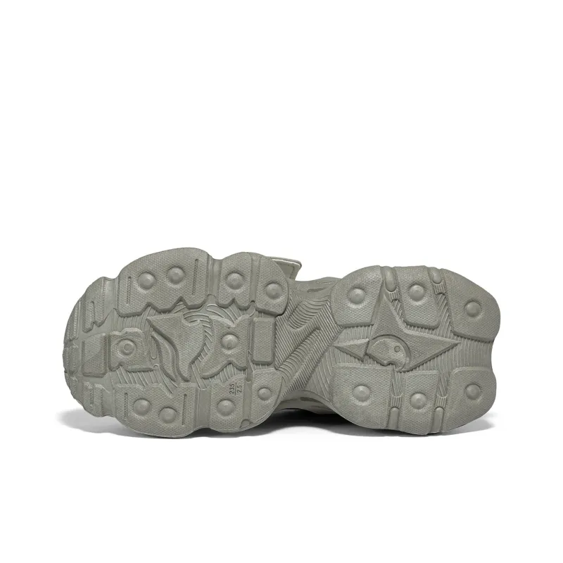 Warrior Height Increasing Balance Support Abrasion Resistant Lightweight Low Top Chunky Sneakers Women's Gray Green-4