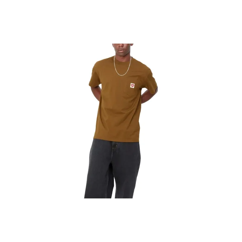 Carhartt WIP T Shirts Men Brown-4